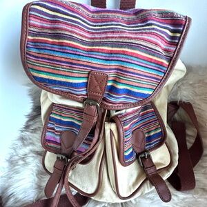 Mossimo Supply Co. Canvas Colorful Stripe Women’s Backpack